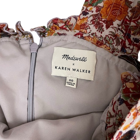 Madewell x Karen Walker Silk Floral Rosalie Ruffled Dress - Picture 13 of 16